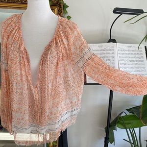 ✨Free People sheer top, size L